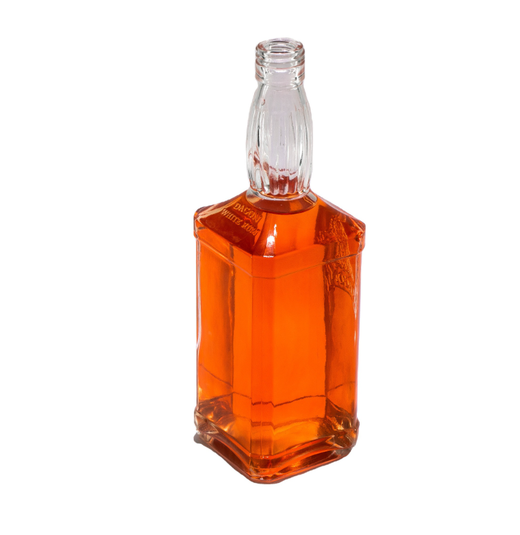 Botol Wiski Kaca Persegi Mewah yang Disesuaikan