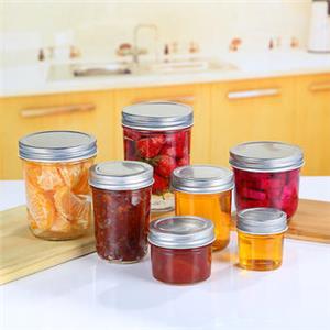 4oz 8oz Jeli Kaviar Jeli Makanan Jeli Kaca Mason Jar dengan Penutup