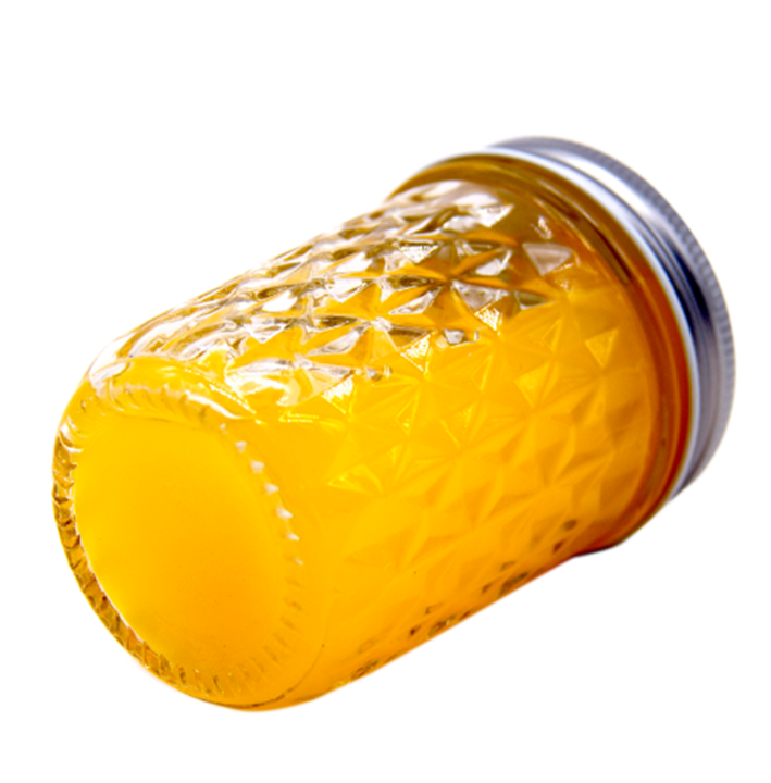 Stoples kaca Mason bening ukuran 4oz/8oz untuk selai kaviar dan jeli, dilengkapi tutup.