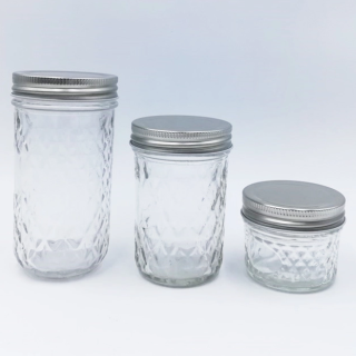 4oz 8oz Jeli Kaviar Jeli Makanan Jeli Kaca Mason Jar dengan Penutup