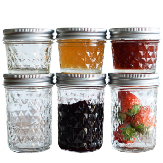 4oz 8oz Jeli Kaviar Jeli Makanan Jeli Kaca Mason Jar dengan Penutup