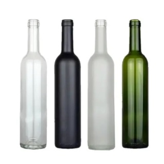 Botol Anggur Kosong Kaca Coklat/Hijau/Beku 375ml dengan Tutup