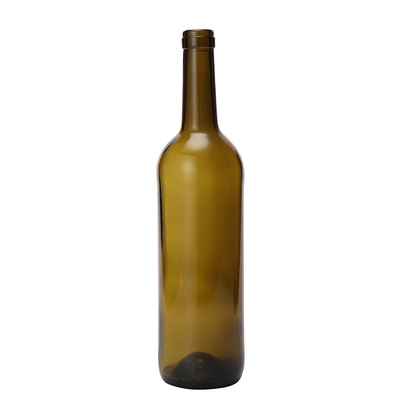 Botol Kaca Anggur Mewah Mountain Bottom Warna Cokelat Hijau Zaitun