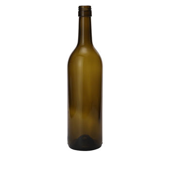 Botol Kaca Anggur Mewah Mountain Bottom Warna Cokelat Hijau Zaitun