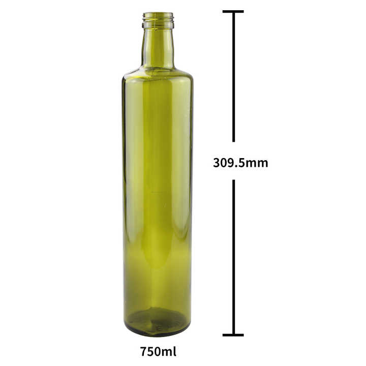 最佳螺旋颈绿色750毫升橄榄油/葡萄酒玻璃瓶