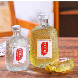 50ml 100ml 250ml 350ml 500ml Martello Modello Sigillato Latte Kombucha Tè Freddo Caffè Bevanda Bottiglia di Vetro Piatto con Coperchio