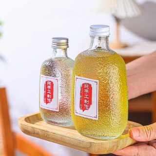 50ml 100ml 250ml 350ml 500ml Martello Modello Sigillato Latte Kombucha Tè Freddo Caffè Bevanda Bottiglia di Vetro Piatto con Coperchio