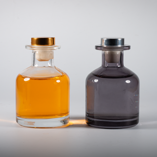 Bouteille de diffuseur transparente en verre rechargeable pour décoration d'intérieur, vintage, cosmétique, vente en gros, arôme, désodorisant, 50 ml, 120 ml