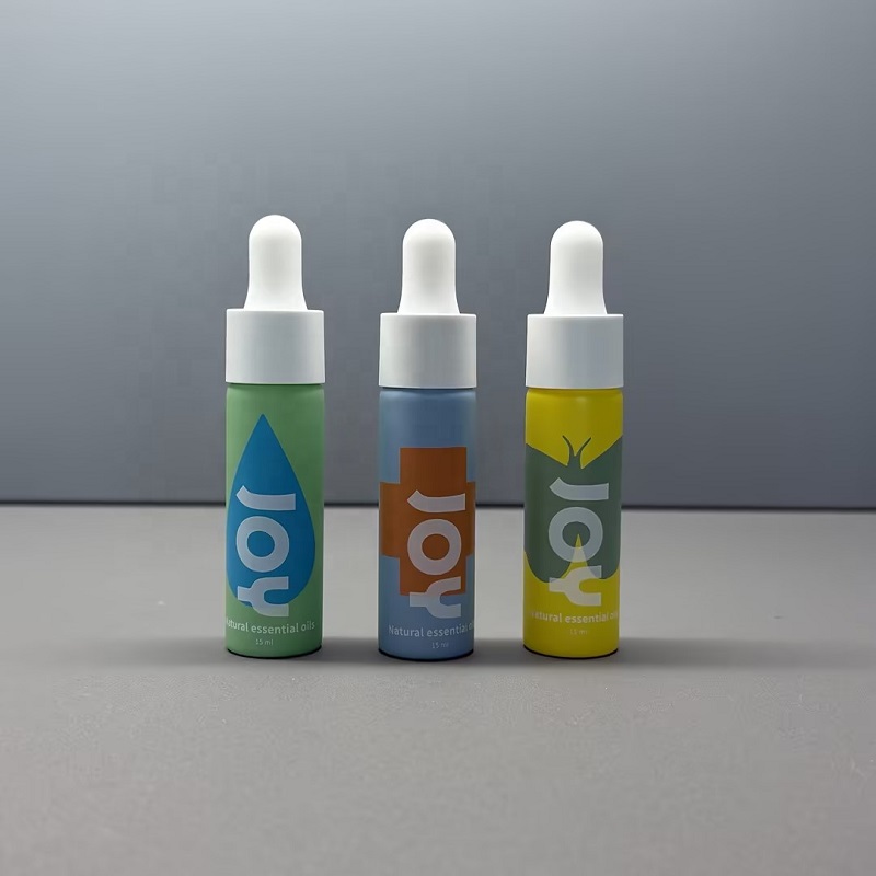 Botol Serum Cair Kosong 15ml, Botol Kaca Bentuk Oval untuk Kosmetik Esensial