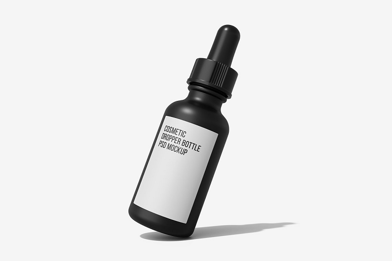 Botol Pipet Kaca Hitam Matte Kustom 30ml untuk Kemasan Serum dan Minyak Esensial