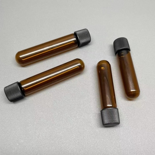 Tabung Kaca Borosilikat Amber Food Grade Botol Bulat Tabung Kaca