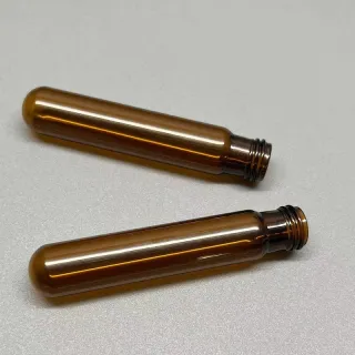 Tubo de vidrio de borosilicato de color ámbar de grado alimenticio Tubo de vidrio para botella redonda