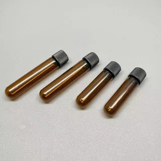 Tubo de vidrio de borosilicato de color ámbar de grado alimenticio Tubo de vidrio para botella redonda