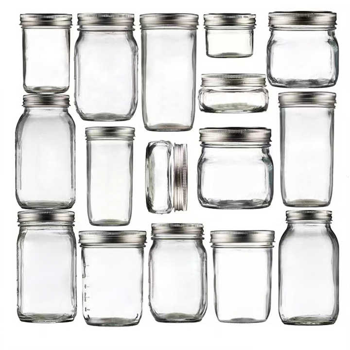 Stoples Kaca Kaviar Berkualitas Tinggi Murah Ukuran Besar 4oz, 8oz, 12oz, 20oz, Stoples Selai Tertutup