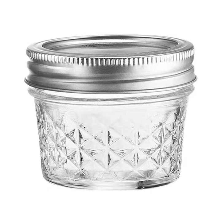 Stoples Kaca Kaviar Berkualitas Tinggi Murah Ukuran Besar 4oz, 8oz, 12oz, 20oz, Stoples Selai Tertutup