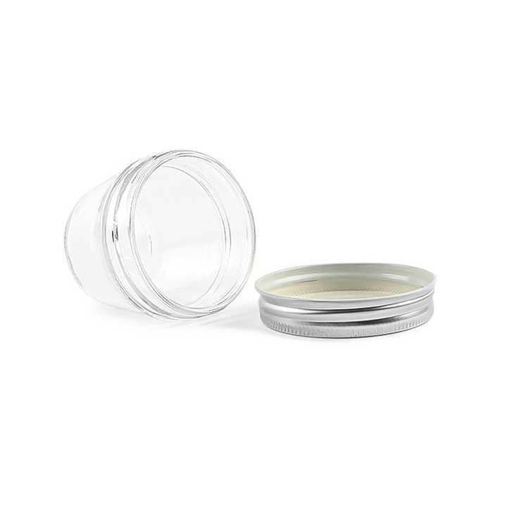 Stoples Mason Bulat Mini Kaca 120ml 4oz untuk Kaviar, Selai, Kue, Wadah Penyimpanan dengan Tutup Sekrup