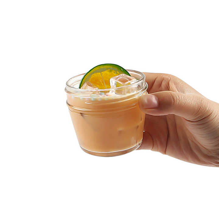 Stoples Mason Bulat Mini Kaca 120ml 4oz untuk Kaviar, Selai, Kue, Wadah Penyimpanan dengan Tutup Sekrup