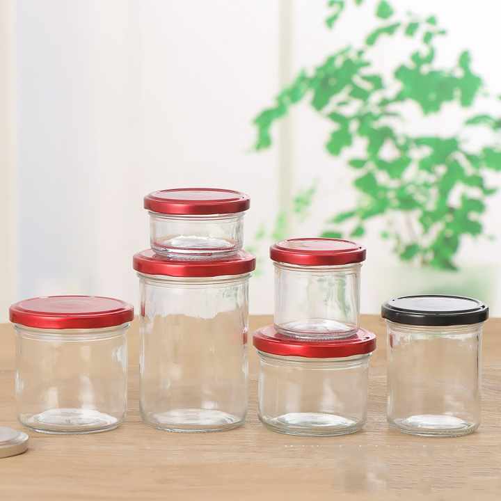 Grosir Stoples Kaca Selai Kaviar dengan Tutup 50ml 100ml 120ml 150ml 180ml 280ml 380ml Botol Kaca Acar dan Selai dengan Tutup