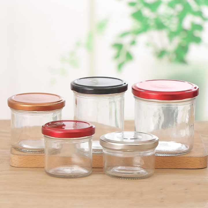 Grosir Stoples Kaca Selai Kaviar dengan Tutup 50ml 100ml 120ml 150ml 180ml 280ml 380ml Botol Kaca Acar dan Selai dengan Tutup