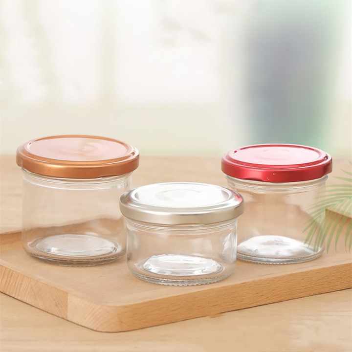 Grosir Stoples Kaca Selai Kaviar dengan Tutup 50ml 100ml 120ml 150ml 180ml 280ml 380ml Botol Kaca Acar dan Selai dengan Tutup