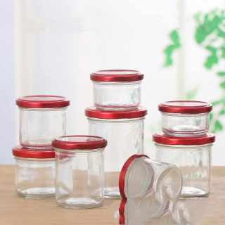 Großhandel Kaviar-Marmeladengläser mit Deckel 50 ml 100 ml 120 ml 150 ml 180 ml 280 ml 380 ml Glasflaschen Pickles und Marmeladenglas mit Deckel