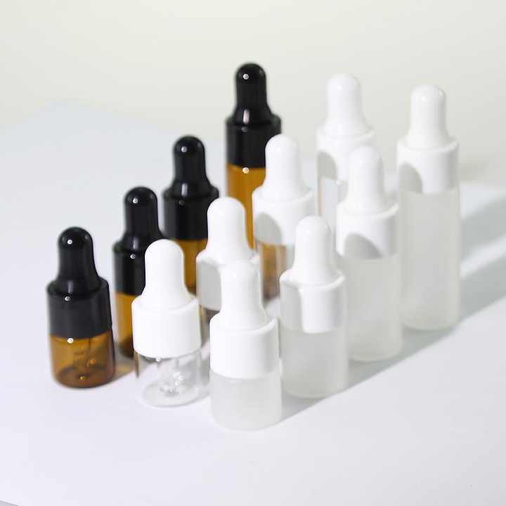 Essential Oil Glass Bottle With Dropper 1ml 2ml 3ml 5ml Small Capacity