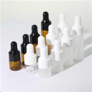 Flacon en verre pour huile essentielle avec compte-gouttes 1 ml, 2 ml, 3 ml, 5 ml, petite capacité