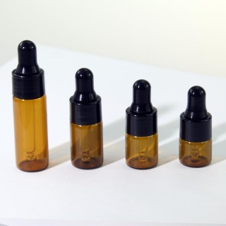 Flacon en verre pour huile essentielle avec compte-gouttes 1 ml, 2 ml, 3 ml, 5 ml, petite capacité