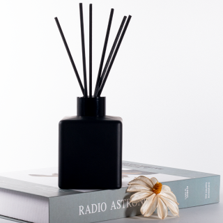Home Office Fragrance Black Empty 50ml Reed Diffuser Glass Bottle