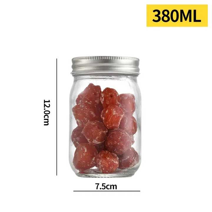 Stoples Mason 4oz 8oz 12oz 16oz Wadah Acar Stoples Kaca Mason untuk Pengalengan dengan Tutup