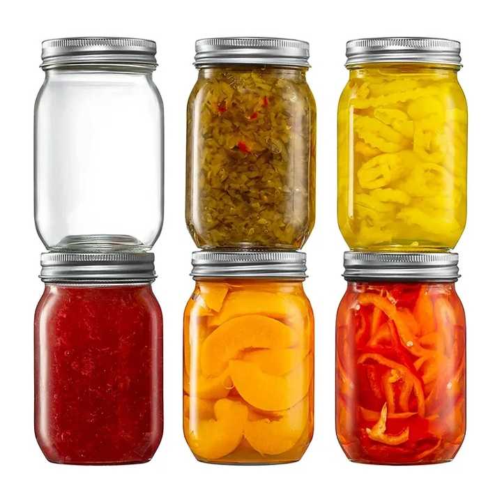 Mason Jar 4oz 8oz 12oz 16oz Container Einmachgläser aus Einmachglas mit Deckel
