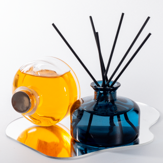 Bouteille en verre vide pour diffuseur d'arômes de luxe classique pour décoration d'intérieur