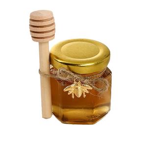 25 ml 45 ml sechseckiges Honigglas aus Glas mit Metalldeckel