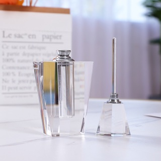 Botellas de aceite esencial transparentes de 12 ml de alta calidad, botella de perfume de cristal personalizada