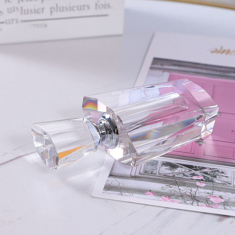 crystal essential oil glass bottle