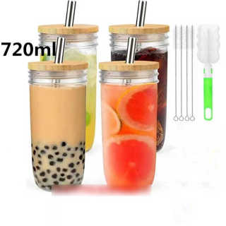 Gobelet en verre réutilisable de 16 oz pour canettes de bière à large ouverture