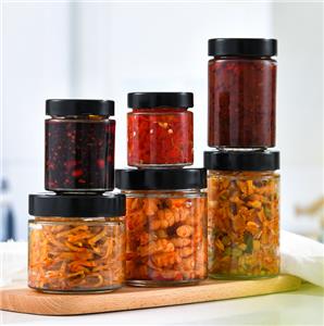 Botol Kaca Tabung 500ml 730ml Selai Saus Cabai Acar Kacang Toples Kaca