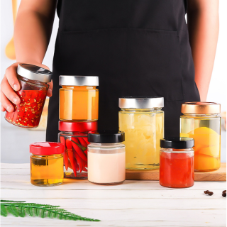 Botol Kaca Tabung 500ml 730ml Selai Saus Cabai Acar Kacang Toples Kaca