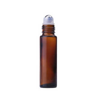 Hot Selling 10ml Amber Glass Roll on Bottle with Stainless Roller