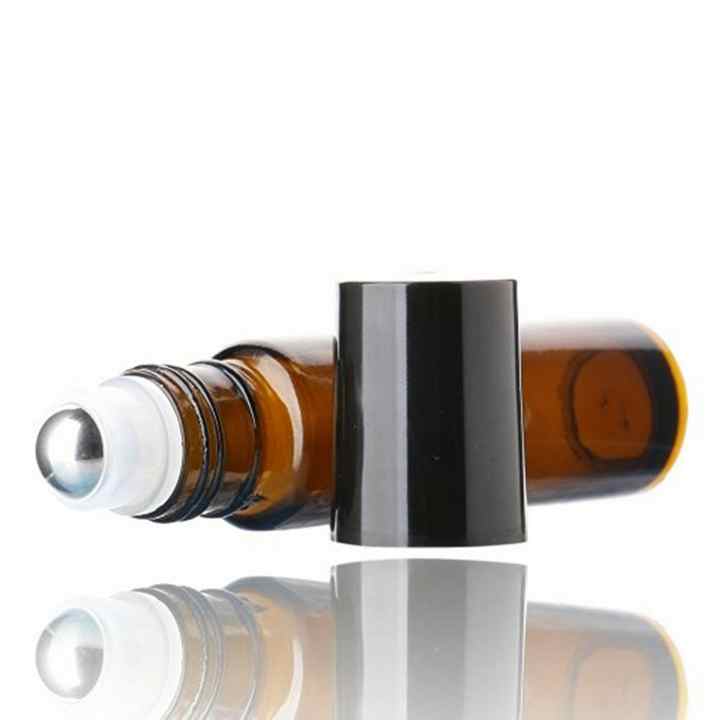 Botol Roll-on Kaca Amber 10ml Terlaris dengan Roller Stainless Steel