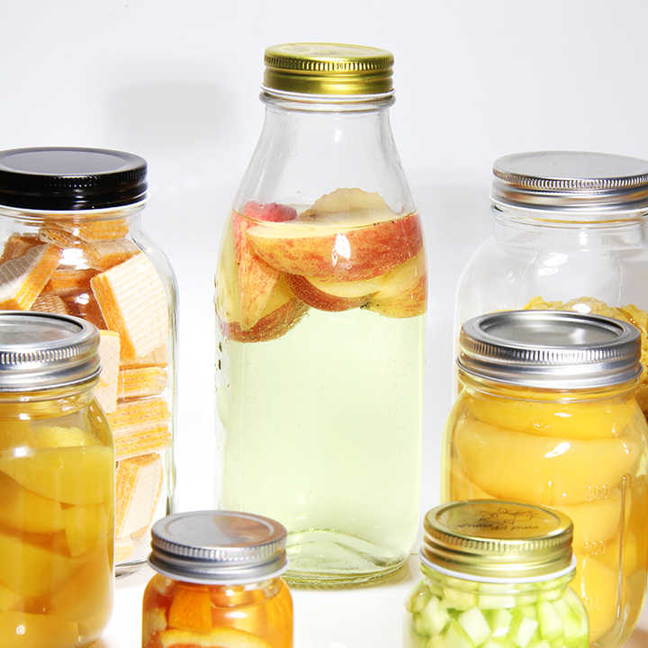 Verdicken Sie das Glas versiegelte 16oz Mason Jar Clear Cup Light Salad Jam Jar mit Deckel