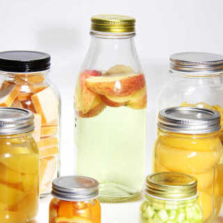 Toples Kaca Tebal Tertutup 16oz Mason Jar Gelas Bening Toples Selai Salad Ringan Dengan Tutup