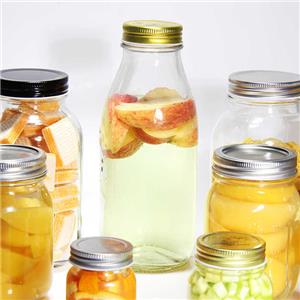 Pot Mason en verre épais scellé de 16 oz avec couvercle transparent pour confiture de salade légère