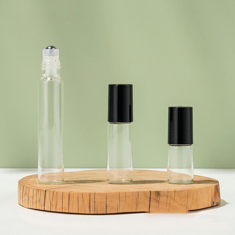 Botol Roller Bening 3ml 5ml 10ml Botol Kaca Kosong untuk Minyak Esensial Botol Parfum Roller Isi Ulang