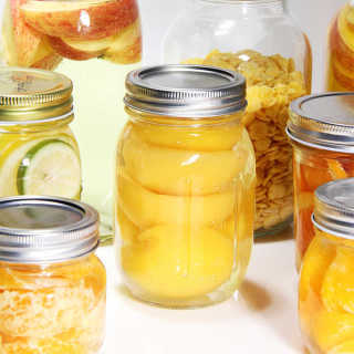 Pot Mason en verre épais scellé de 16 oz avec couvercle transparent pour confiture de salade légère