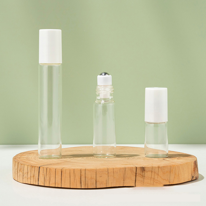Botol Roller Bening 3ml 5ml 10ml Botol Kaca Kosong untuk Minyak Esensial Botol Parfum Roller Isi Ulang