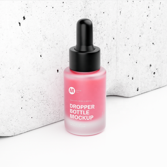 Flacone contagocce in vetro ambrato personalizzato da 30 ml con tappo dorato, forma rotonda, confezione per olio essenziale di siero, capacità 3 ml, uso diffusore