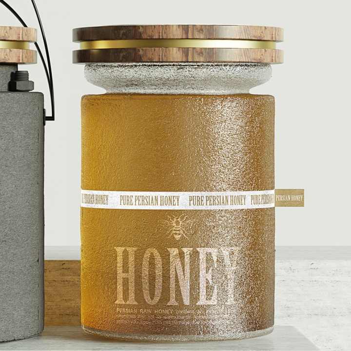 Round Glass Honey Jars