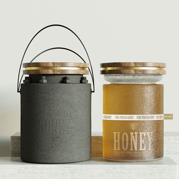 Luxury Glass Honey Jar