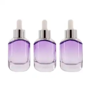 30ml Großhandel Kosmetikverpackung Lieferanten ätherisches Öl Glas Tropfflasche mit silberner Schulter